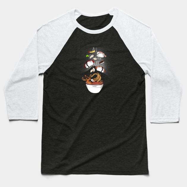 Sushi - All you can eat Nigiri, Tempura and Ramen Baseball T-Shirt by Uwaki